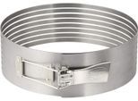 Tortenring "Verstellbare Tortenboden-Schneidhilfe aus Edelstahl", silber (silberfarben), H:8cm, Edelstahl, DR. OETKER KÜCHENHELFER, Speiseringe, Tortenring, für gleichmäßige Tortenböden, spülmaschinengeeignet, Made in Germany