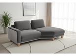Ecksofa SIT & MORE "Concept", grau (anthrazit), B:237cm H:84cm T:126cm, 100% Polyester, Sofas, Ecksofa, Modernes Sofa in drei Fußfarben zur Auswahl