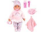Babypuppe BAYER "Bambolina 46 cm", rosa, Puppen, Baby, Babypuppe, mit Funktionen