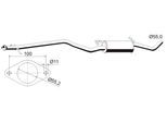 VEGAZ Mittelschalldämpfer fs545erns mitte für Ford