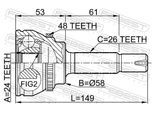 FEBEST Gelenksatz, Antriebswelle 0110055a48 Vorderachse für TOYOTA