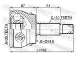 FEBEST Gelenksatz, Antriebswelle 2210mq4f Vorderachse für HYUNDAI