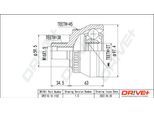 DRIVE+ Gelenksatz, Antriebswelle dp2110101102 für SEAT VW