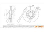 DRIVE+ Bremsscheibe dp1010110853 Vorderachse belüftet 288mm 25mm für Ford VAG VW Skoda (SVW) CUPRA (FAW)