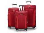 Rode uitbreidbare zachte koffer met 8 wielen, reisbagageset, lichte handbagage