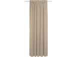 Vorhang ADAM "Uni Collection" Gr. 2, braun (hellbraun), B:142cm H:175cm, Jacquard, Baumwolle, Gardinen, Vorhang, aus 100% Bio-Baumwolle