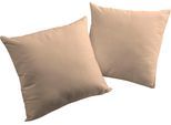 Dekokissen ADAM "Uni Collection", braun (hellbraun, unifarben), B:40cm L:40cm, Baumwolle, Dekokissen_Sitzkissen_Kissenhüllen, Dekokissen, aus zertifizierter Bio-Baumwolle, Kissenhülle ohne Füllung, 1 Stück