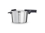 Fissler Schnellkochtopf Vitaquick® Poliert, Silber, Metall, 8.0 L, Druckregelventil, Druckanzeige, Kochen, Töpfe, Schnellkochtöpfe