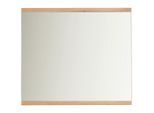 Wandspiegel, Eiche, Glas, Holzwerkstoff, rechteckig, 85x75x2 cm, waagrecht montierbar, Spiegel, Wandspiegel