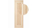 Hanse Home Läufer Looma, Weiß, Goldbraun, Textil, Bordüre, rechteckig, 70x200 cm, Oeko-Tex® Standard 100, für Fußbodenheizung geeignet, in verschiedenen Größen erhältlich, pflegeleicht, strapazierfähig, Teppiche & Böden, Teppiche, Teppichläufer