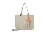 Henkeltasche FRITZI AUS PREUSSEN "Fritzi42N", Damen, Gr. B/H/T: 18cm x 33cm x 45cm, beige (sand), Kunstfaser, unifarben, Taschen, aus veganen Materialien