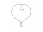 Kette mit Anhänger "Schloss", Damen, Gr. onesize, Metall, silber, COLLEZIONE ALESSANDRO, Basic, Halsketten, mit kleinem Schloss-Anhänger in Herzform