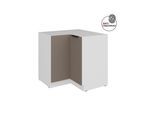 Küchen Eckschrank 90x90 cm Küche ARIA Sandgrau matt Anti Fingerprint Küchenzeile