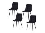 HTI-Living Esszimmerstuhl 4er Set Schwarz Mesa