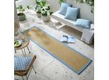 Outdoor-Läufer Bordüre Natur-Blau 60 x 230 cm - KEER Kadima Design