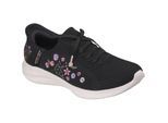 Skechers Ultra Flex 4.0 Sweet Petals Textiel Damenschoenen Zwart Gebreid/Multi Trim Trainers