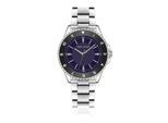 Quarzuhr MARC LAUDER "MF3-B090S", silber, Armbanduhren, Herren, Quarzuhr