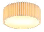 GLOBO LIGHTING Deckenleuchte "PAGE", beige (weiß matt), Ø 33cm H: 13cm, 1 Stk., Leuchten, Deckenlampe Wohnzimmer-Leuchte Schlafzimmer-Leuchte Flur Küche, Deckenleuchte