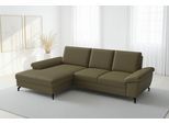 Ecksofa SIT & MORE "Chelsea L-Form, B: 264 cm, Leder, inkl. Sitztiefen-&Armteilverstellung", olive, B:264cm H:89cm T:174cm, Sofas, Ecksofa, optional mit Bettfunktion und Bettkasten