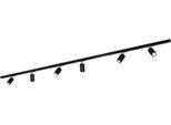 BRILONER LEUCHTEN Schienensystem-Sets "RAIL", matt, schwarz, Ø 5,5cm H: 14,5cm, 2 Stk., Leuchten, Schienensystem Rail 2,25 m Schwarz max.9W Decke Wohnzimmer Büro Küche