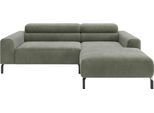 Ecksofa HOME AFFAIRE "Ecksofa, L-Form, incl. Kopfteilverstellung, Breite 223 cm", grün (turtle), B:223cm H:71cm T:183cm, 88% Polyester, 12% Polyacryl, Sofas, Ecksofa, wahlweise elektrische Sitztiefenverstellung