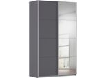 Kleiderschrank OTTO HOME "Mehrzweckschrank Schwebetürenschrank Mietswohnung Schlafzimmer CORTONA", grau (graumetallic), B:136cm H:229cm T:62cm, Holzwerkstoff, Schränke, Kleiderschrank, in 3 Ausstattungen BASIC/CLASSIC/PREMIUM (SOFT-CLOSE) MADE IN GERMANY