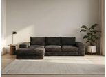 Ecksofa WERK2 "Rozzana Design Ecksofa mit hohem Komfort, zeitlos & elegant, L-Form", schwarz, B:280cm H:86cm T:190cm, 100% PES, Sofas, Ecksofa, in kuschelweichen Trendstoffen Cord, Breitcord und Plüsch