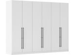 Kleiderschrank OTTO HOME "Mehrzweckschrank Aktenschrank Möbel Mietswohnung Schlafzimmer AVOLA", weiß (alpinweiß), B:271cm H:229cm T:54cm, Holzwerkstoff, Schränke, Kleiderschrank, mit hochwertigen Stangengriffen in Schwarz aus Metall MADE IN GERMANY