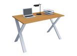 Schreibtisch VCM "Schreibtisch Bürotisch Computertisch 140x50 Lona X", braun (silber, sonoma, eiche), B:140cm T:50cm, Tische, Schreibtisch