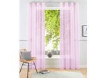 Gardine OTTO HOME "XANA" Gr. 1, rosa (rose), B:145cm H:145cm, Voile, Polyester, Gardinen, Gardine, Bestseller, einfarbig, 1 bzw. 2er Set, pflegeleicht, Bestseller