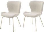 4-Fußstuhl HELA "LAGOS", beige (beige, creme, creme, beige), B:50cm H:83,5cm T:60cm, Metall, Polyester, Stoff, Stühle, 4-Fußstuhl, 4-Fußstuhl XL, Gestell angepasst, Webstoff, 140kg belastbar