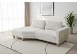 Ecksofa SIT & MORE "Concept", ivory, B:237cm H:84cm T:126cm, 100% Polyester, Sofas, Ecksofa, Modernes Sofa in drei Fußfarben zur Auswahl