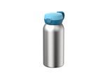 Trinkflasche MEPAL "Edelstahl-Trinkflasche mit Klappdeckel Campus 600 ml", blau (cool blau), H:19,5cm, Trinkflaschen, Trinkflasche, Spülmaschinengeeignet
