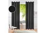 Gardine OTTO HOME "XANA" Gr. 1, schwarz (anthrazit), B:145cm H:145cm, Voile, Polyester, Gardinen, Gardine, Bestseller, einfarbig, 1 bzw. 2er Set, pflegeleicht, Bestseller