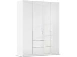 Kleiderschrank OTTO HOME "Schrank Garderobe Schlafzimmerschrank Ankleide Mietswohnung AGORDO", weiß (alpinweiß, hochglanz weiß), Schränke, B/H/T: 181cm x 229cm x 54cm, Griffe Alufarben, Holzwerkstoff, Kleiderschrank, Hochglanz Weiß, Griffe aus Metall Alufarben MADE IN GERMANY, B:181cm H:229cm T:54cm