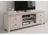 Lowboard OTTO HOME "Rauna, TV-Bank, TV-Kommode, Landhausstil", kaschmir, bei, B:200cm H:59cm T:38cm, Massivholz, Sideboards, Lowboard, Breite 200 cm, FSC-zertifiziertes Massivholz, Kiefer
