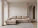 Ecksofa WERK2 "Rozzana 280 x 190 cm modern und bequem", beige (natur), B:280cm H:86cm T:190cm, 100% PES, Sofas, Ecksofa, Breitcord, L-Form, XXL