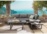 Gartenlounge-Set DESTINY "SEA POINT Multifunkt.-Loungeset anthrazit, Tisch: 110x58x45/68cm", grau (anthrazit), Aluminium, Sitzmöbel-Sets, Gartenlounge-Set, Aluminium
