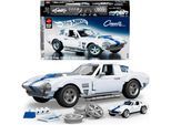 Modellbausatz MATTEL "Mattel Brick Shop Hot Wheels, ELITE SERIES CORVETTE", weiß, Modellbausätze, KinderB:12cm H:8cm L:28cm, Kunststoff, Modellbausatz, B:12cm H:8cm L:28cm