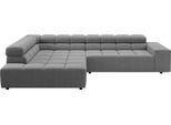 Ecksofa HOME AFFAIRE "Ancona, Ecksofa, incl. Kopfteilverstellung, Breite 319 cm, L-Form", platin, B:319cm H:70cm T:215cm, 100% Polyester, Sofas, Ecksofa, wahlweise elektrische Sitztiefenverstellung