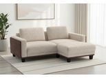 Ecksofa SIT & MORE "Concept", beige (cappuccino), B:226cm H:84cm T:167cm, 100% Polyester, Sofas, Ecksofa, Modernes Sofa in drei Fußfarben zur Auswahl