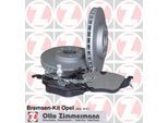 ZIMMERMANN Bremsensatz, Scheibenbremse 640424500 Hinterachse voll 264mm 10mm für GM