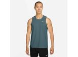 Tanktop NIKE "Nike Miler Men's Dri-FIT Running Tank", Herren, Gr. S, grün (mineral slate), Obermaterial: 100% Polyester, normal, Rundhals, Tops Tanktop, mit reflektierenden Details, atmungsaktives Material