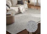 Teppich HANSE HOME "Wolly 2" Gr. 2, grau, B:80cm H:12mm L:150cm, Kunstfaser, Teppiche, Teppich, Flachgewebe, Läufer, Skandi, Woll-Optik, Esszimmer, Wohnzimmer, Flur