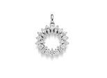 Kettenanhänger ADELIA´S "Anhänger aus Silber rhodiniert rhodiniert", silber, Schmuckanhänger, Damen, Silber 925 (Sterlingsilber), Kettenanhänger, mit Zirkonia