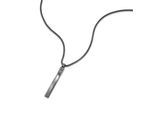 Kette mit Anhänger POLICE "Contorto", gunfarben, schwarz, Halsketten, Herren, Edelstahl, L: 55 B: 2mm, B:2mm
