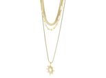 Kette ohne Anhänger ADELIA´S "Edelstahl Halskette mit Anhänger 50 cm + 5 cm", gold, Halsketten, Damen, 50cm, Edelstahl, goldfarben