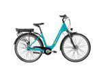 E-Bike ZÜNDAPP "Z600" Gr. 47, blau (türkisblau), Elektrofahrräder, 47cm, 28 Zoll (71,12cm), City E Bike Damen 28 Zoll Elektrofahrrad 7 Gang 150-165cm Damenfahrrad