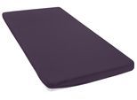 Spannbettlaken OTTO HOME "Topper Basic, in Gr. 90x200, 140x200 oder 180x200 cm", schwarz lila, B:120cm L:200cm, Baumwoll-Jersey, Obermaterial: 100% Baumwolle, Bettlaken, Spannbettlaken, Baumwolle, Matratzen bis 8 cm Höhe, Bettlaken, Spannbetttuch, Laken