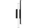EGLO Wandleuchte "SERRICELLA Wandlampe, Außenlampe, IP44, Stahl und Kunststoff, Lampe", schwarz, H: 49,5cm, 1 Stk., Leuchten, Wand-/Deckenleuchte, L10 x H49,5 x AL6 cm, schwarz, 2X4,5W inkl., Wandleuchte